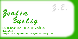 zsofia buslig business card