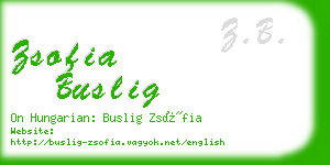 zsofia buslig business card